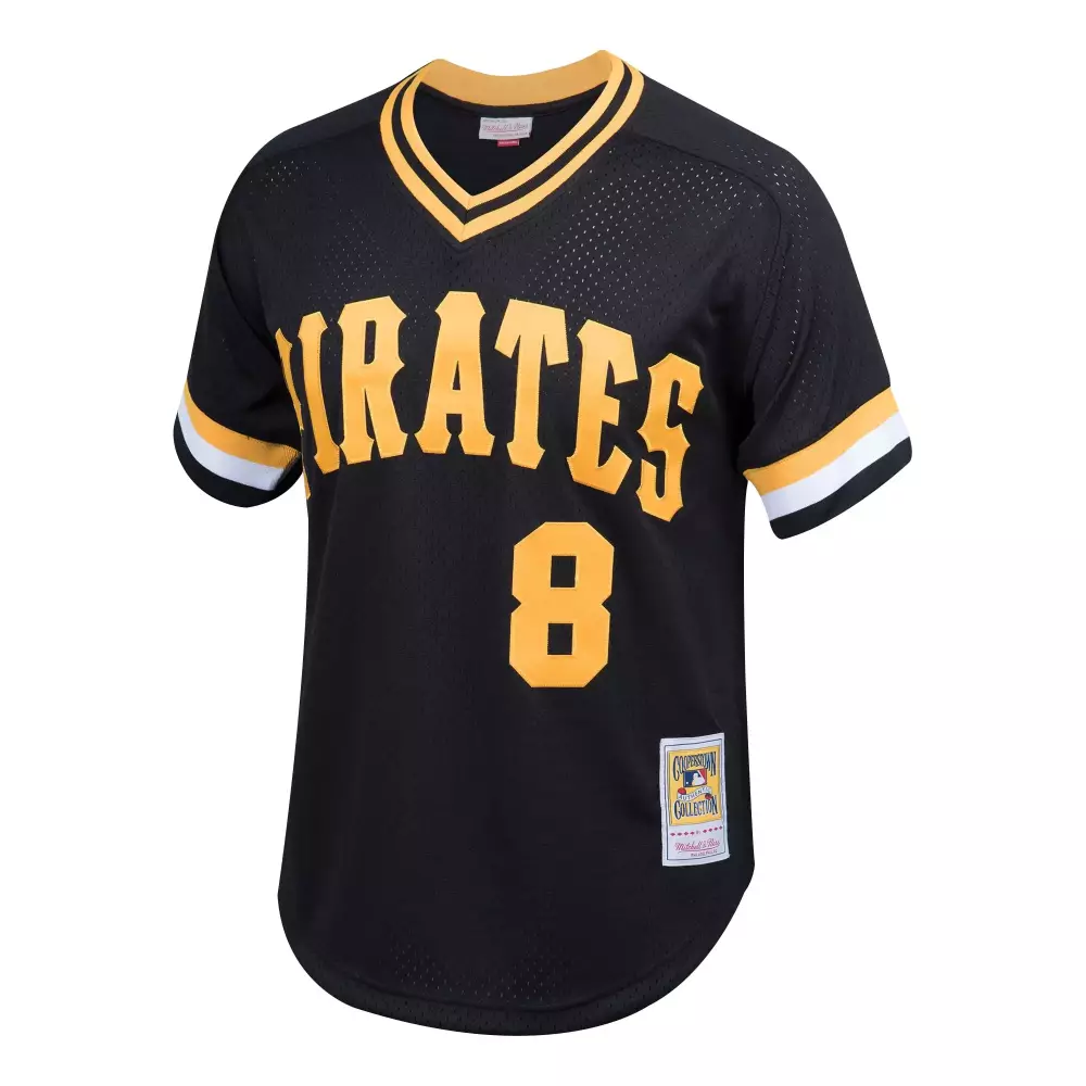 Willie Stargell 8 Jersey Black Pittsburgh Pirates Cooperstown Collection Men Gold