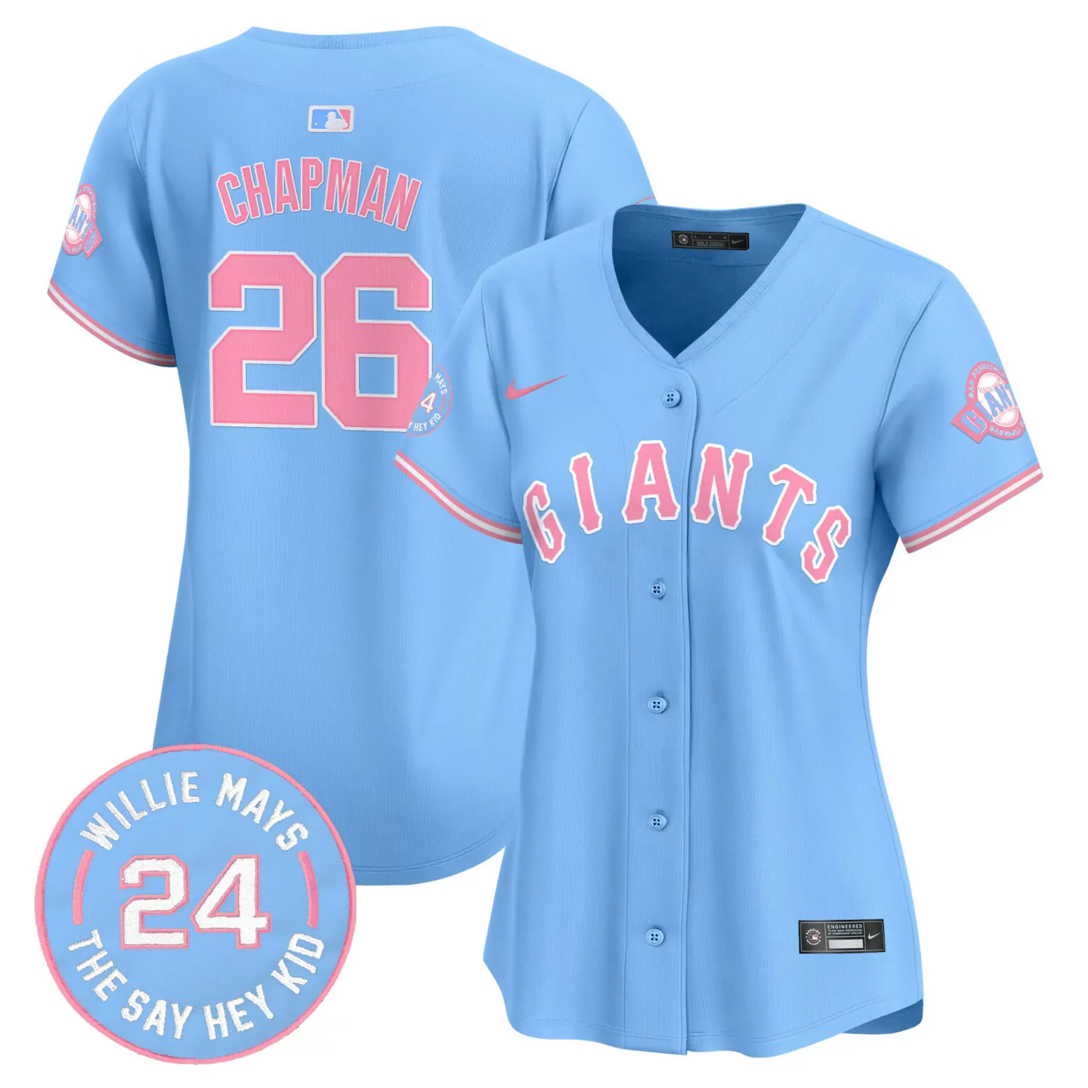 Matt Chapman 26 Giants Jersey Light Blue Women Alternate Pink Unisex All Stitched