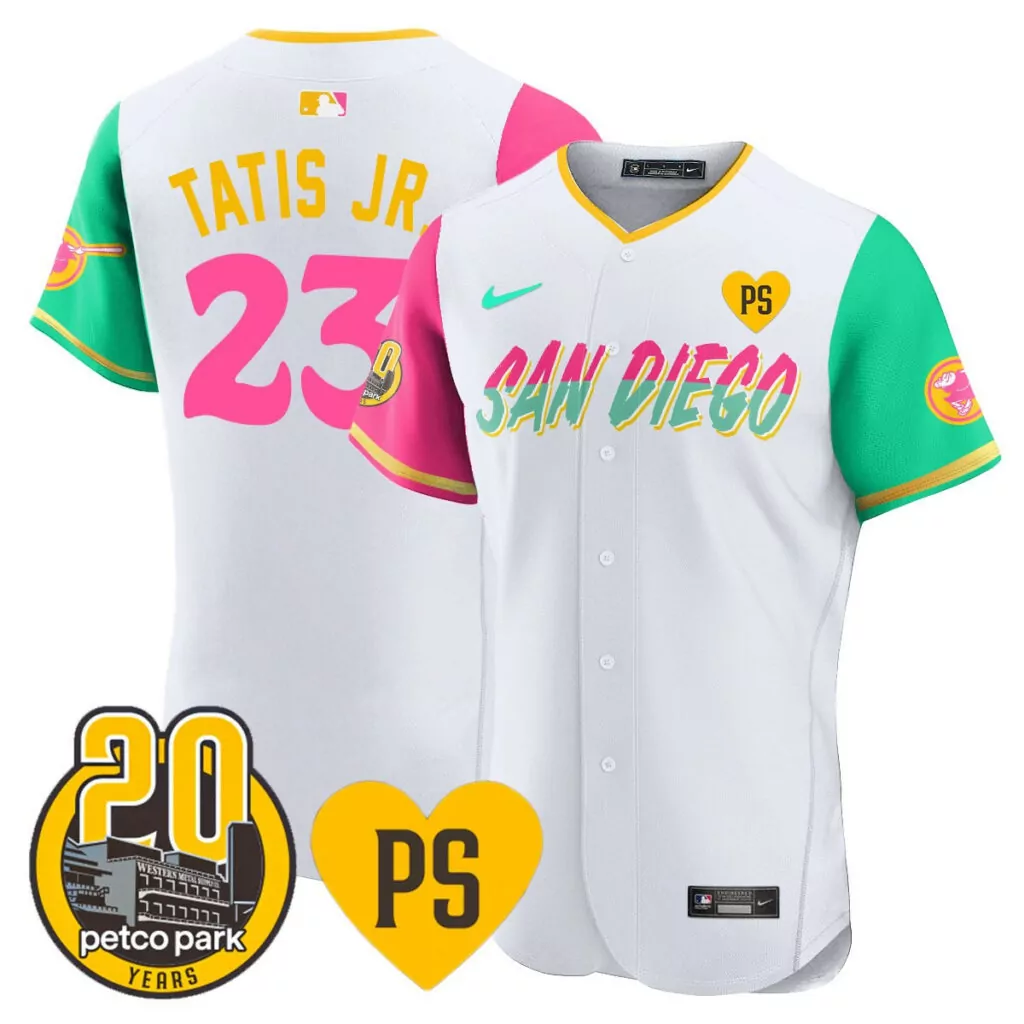Fernando Tatis 23 Jersey White Petco Park 20th Anniversary San Diego Padres 20 Years 2023