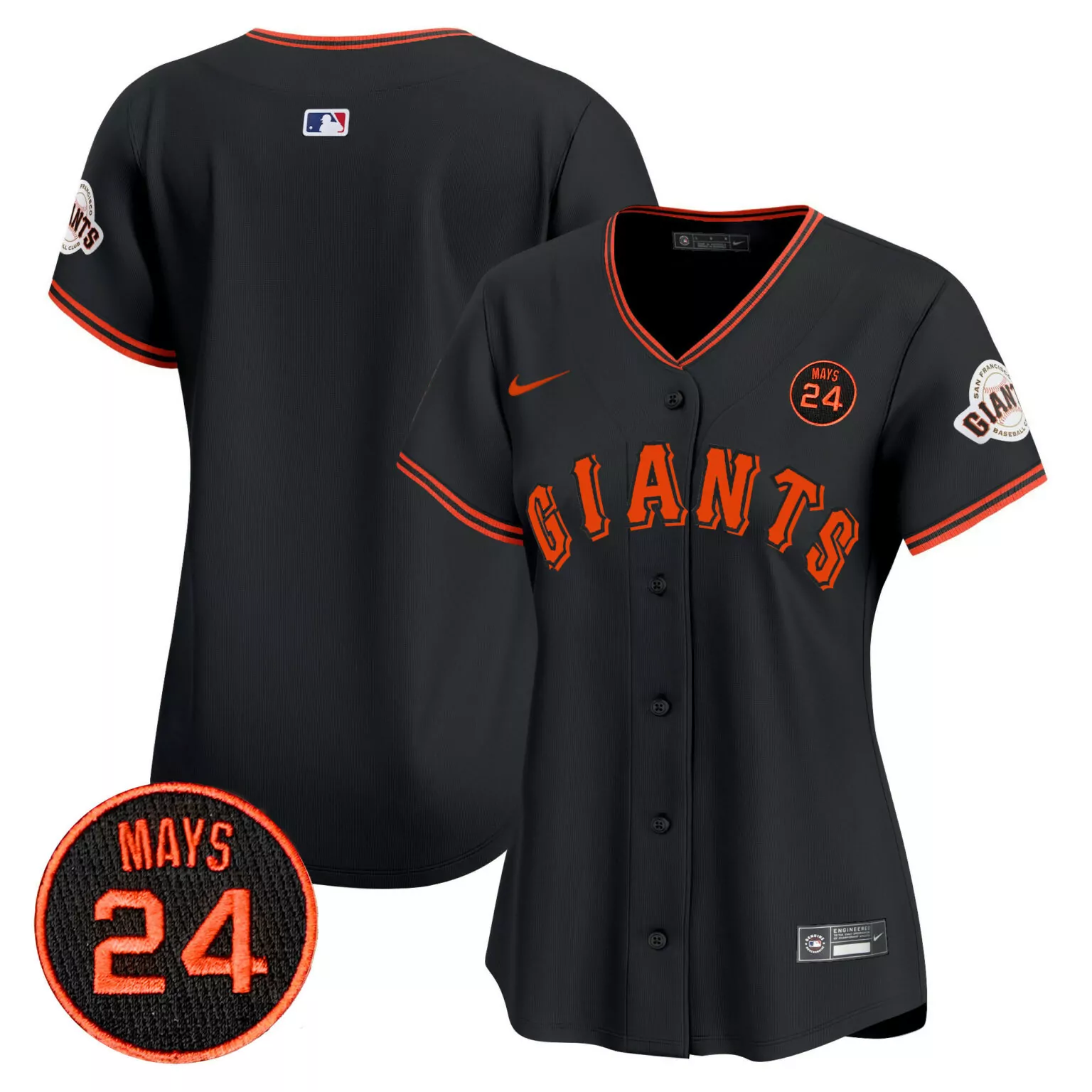 Willie Mays 24 Jersey Black City Connect San Francisco Giants Baseball Men Alternate