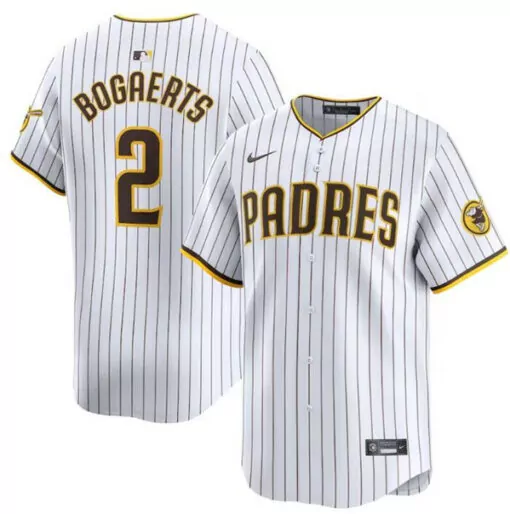 Xander Bogaerts 2 Padres Jersey White Men Brown Yellow Home Stitched