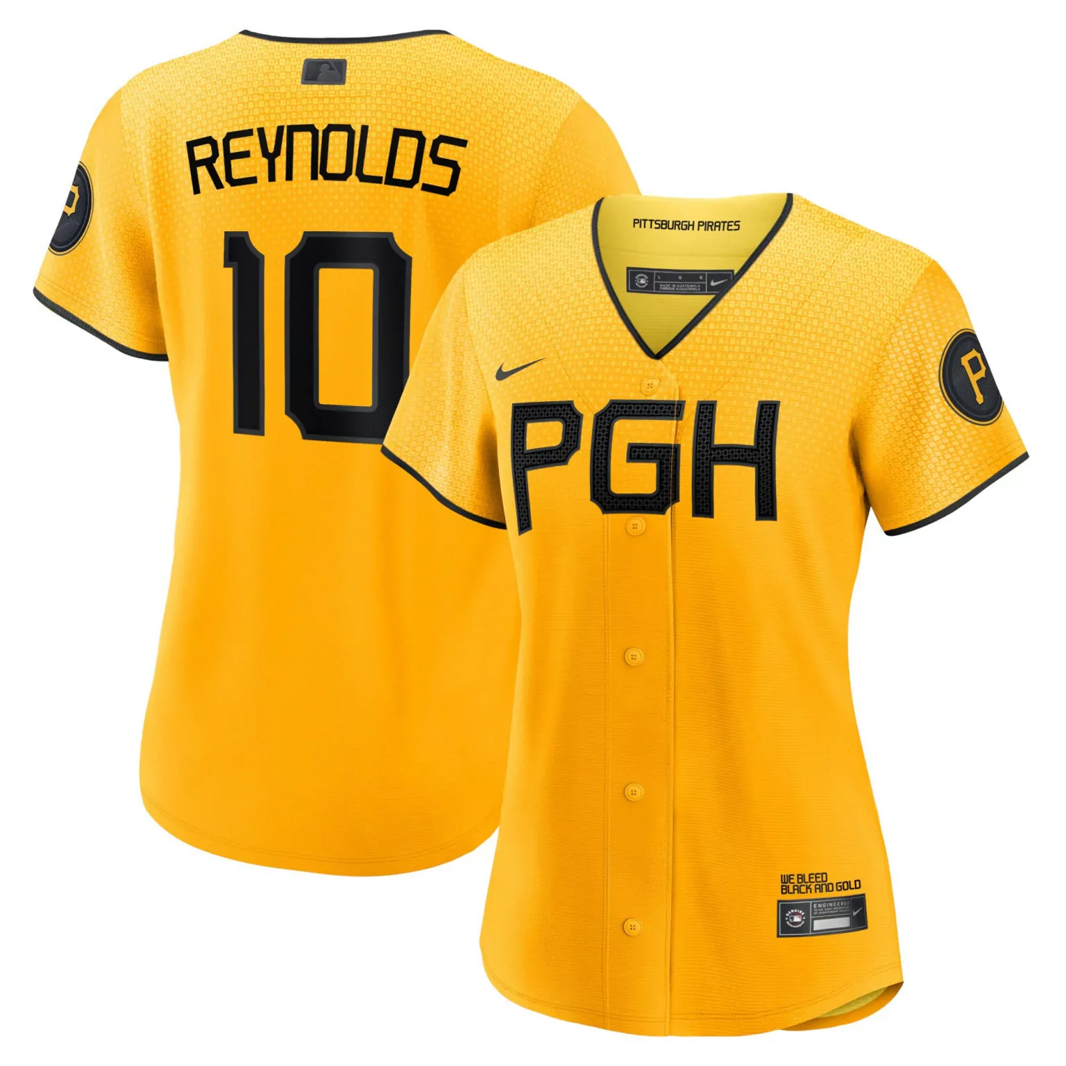 Bryan Reynolds 10 Jersey Yellow City Connect Pittsburgh Pirates Men Custom Design