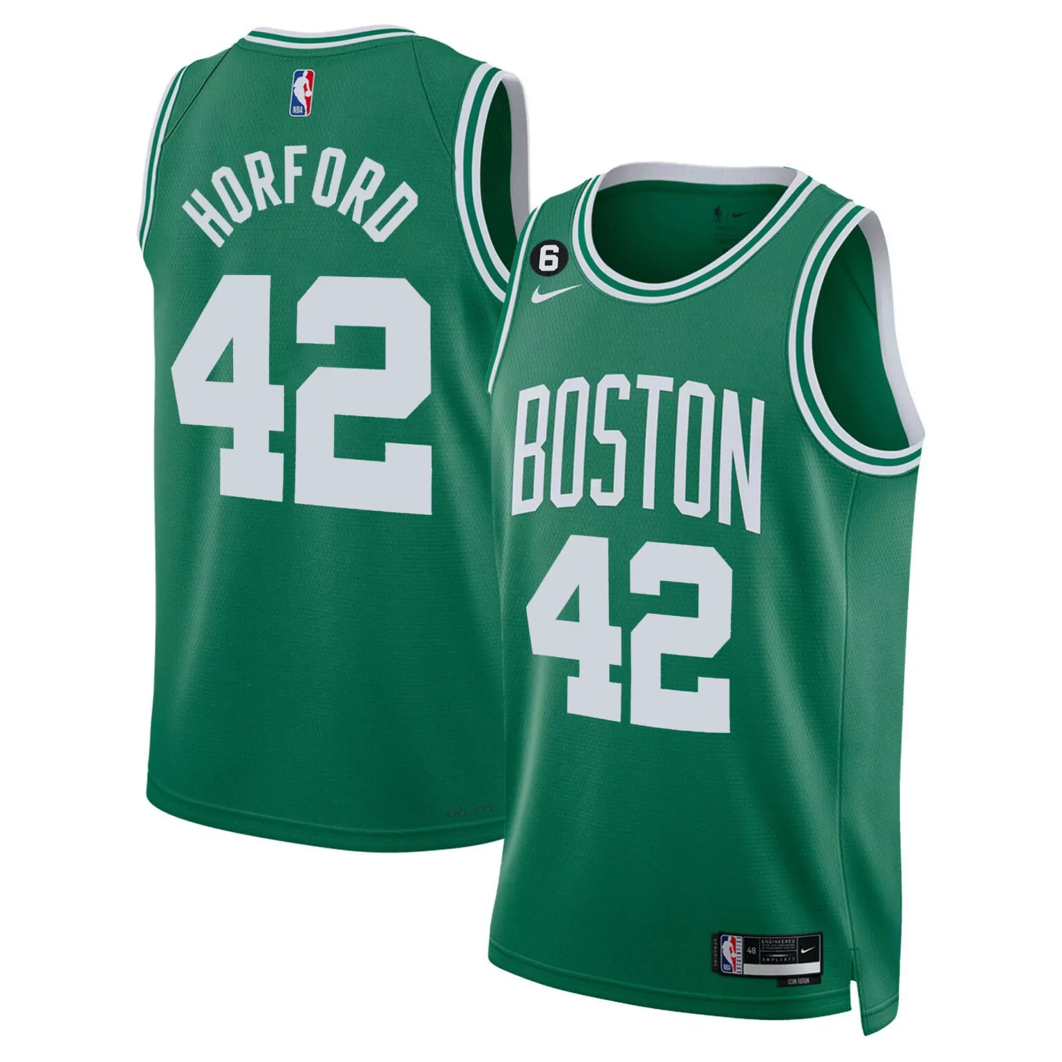 Al Horford 42 Boston Celtics Jersey Green Men Standard White Icon Collection All