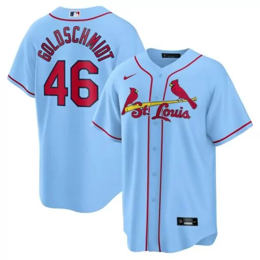 Paul Goldschmidt 46 Jersey Light Blue St. Louis Cardinals Men Red Yellow Alternate