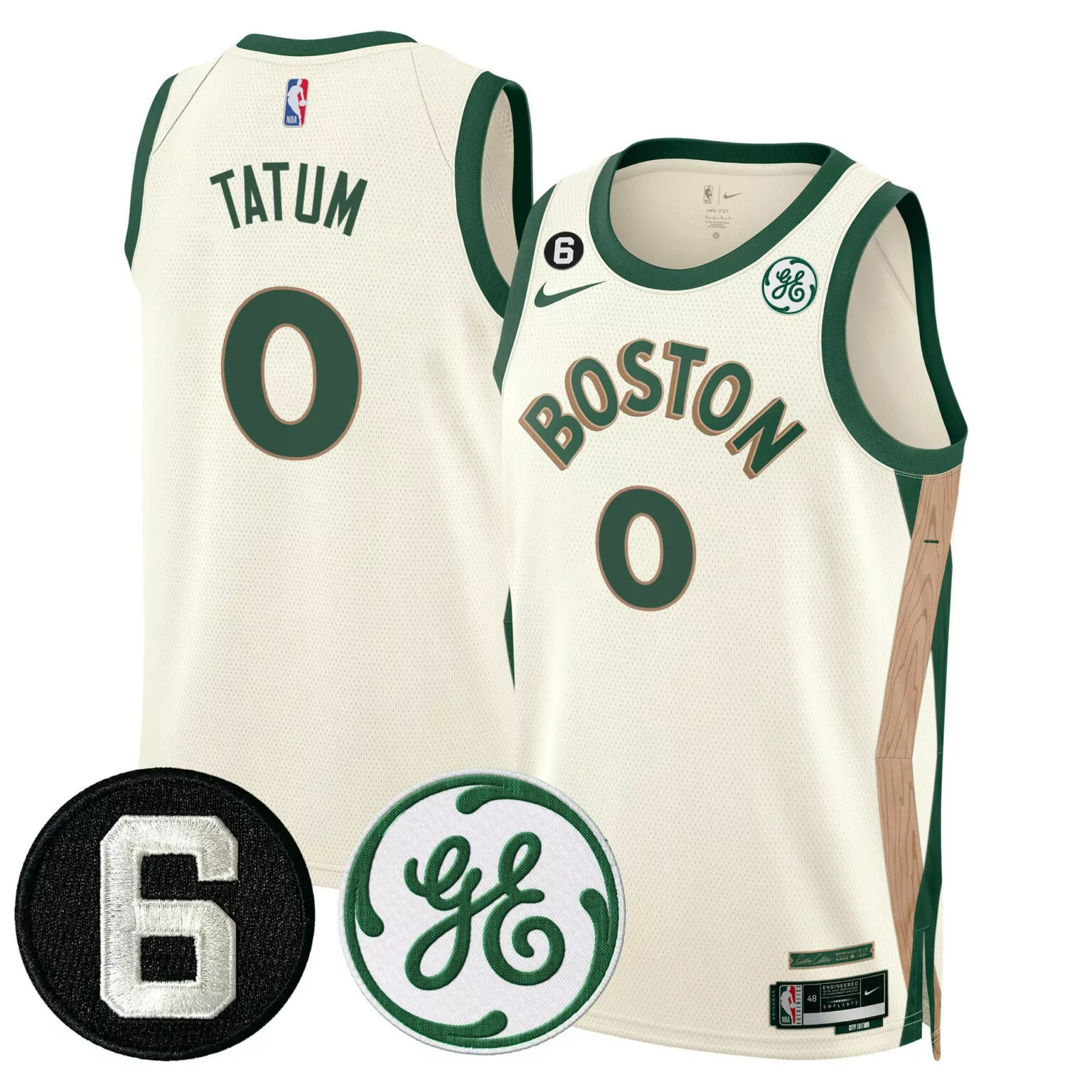 Jayson Tatum Boston Jersey Cream City Edition Ge Number Men Green Brown White All