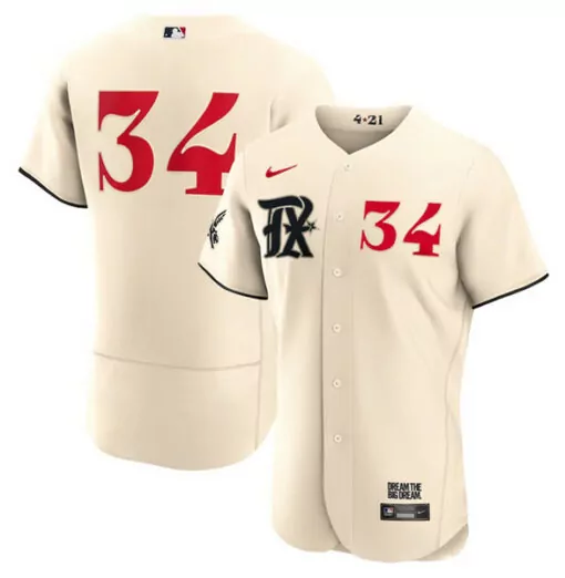 Nolan Ryan 34 Houston Astros Jersey Cream 4/21 Dream Big Men Red Black Flex Base