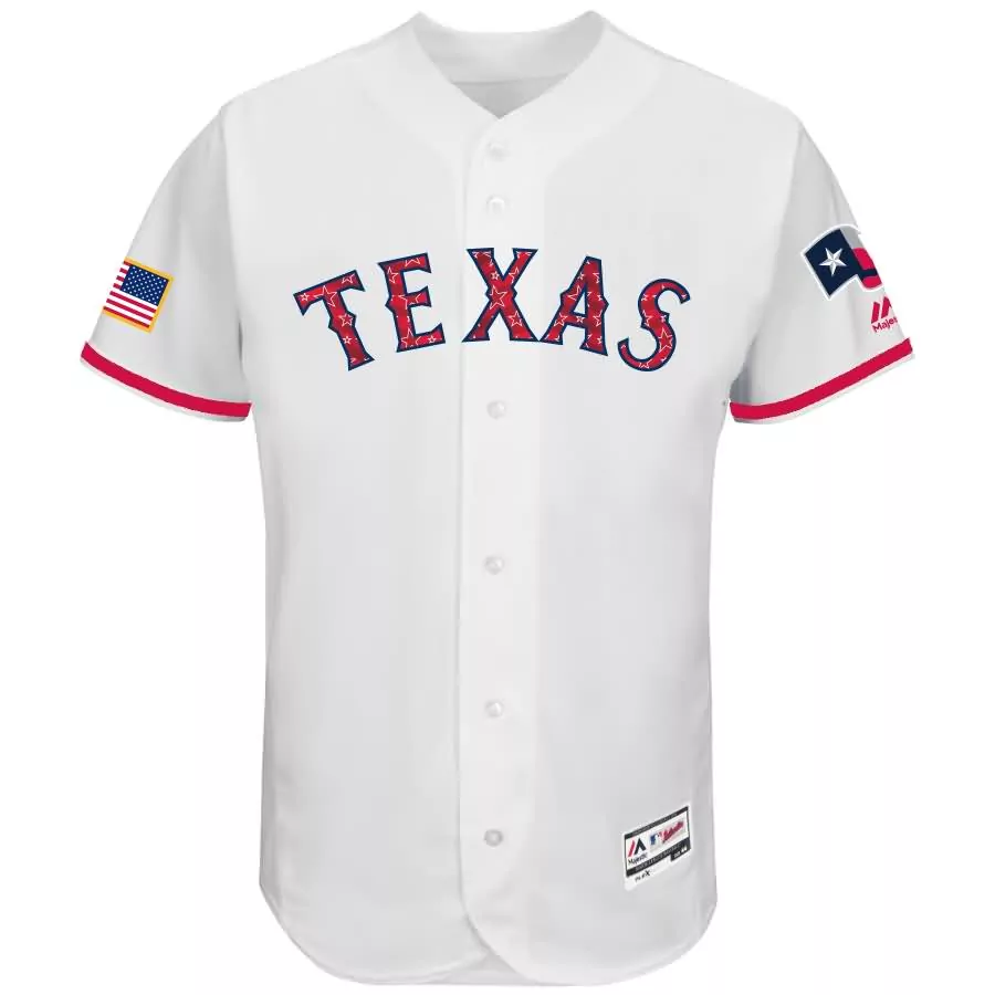 Adrian Beltre Texas Rangers Jersey White American Flag Red Blue Flex Base