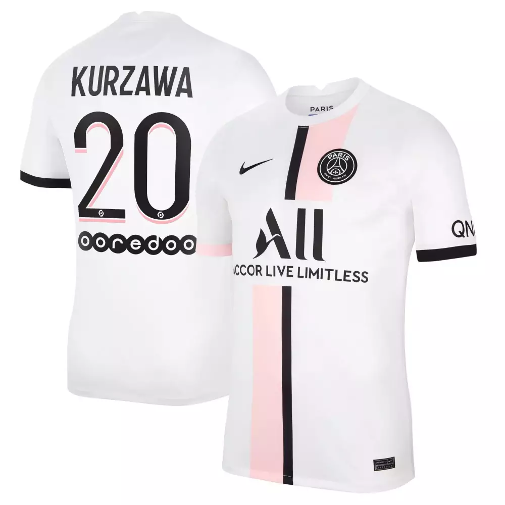 Kurzawa 20 Paris Saint-germain Jersey White Accor Live Limitless Qnb Men Black Pink