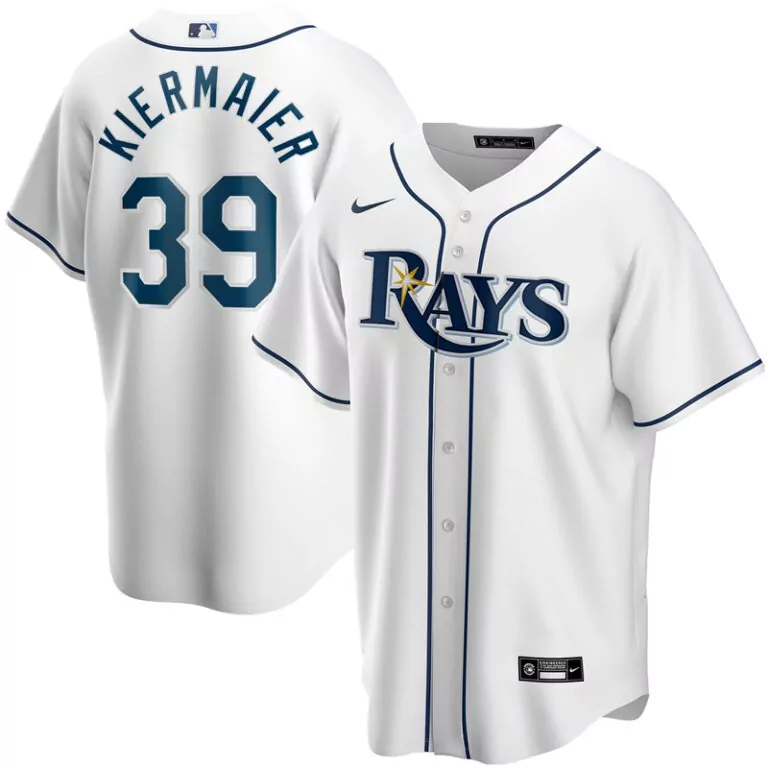 Kevin Kiermaier 39 Rays Jersey White Men Navy Blue Home