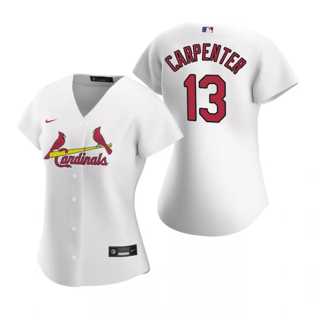 Kerry Carpenter 13 Cardinals Jersey White Women Red