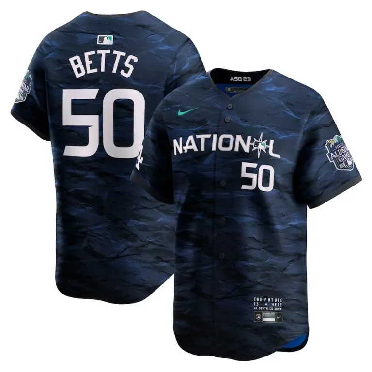 Mookie Betts 50 National Jersey Blue Asg 23 All-star Game Men Custom Design White
