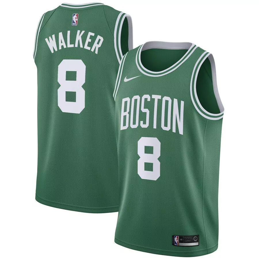 Kemba Walker 8 Boston Celtics Jersey Green Men White Icon