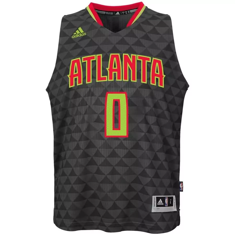 Jeff Teague Atlanta Hawks Jersey Black Men Red Lime Green Swingman