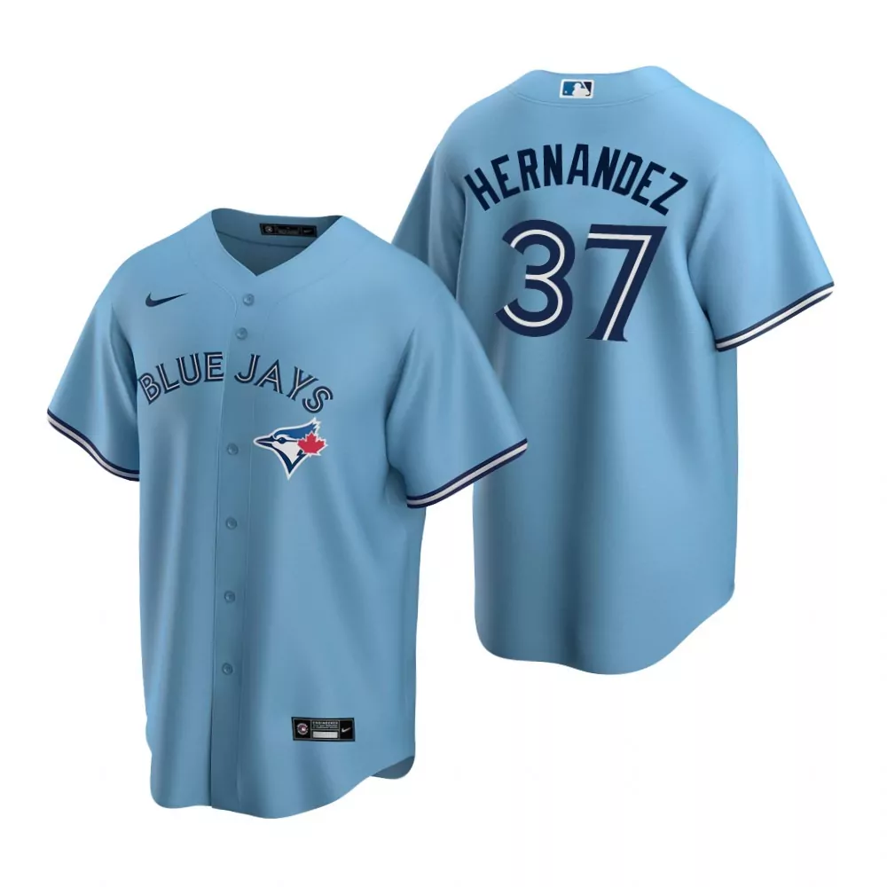 Teoscar Hernandez 37 Blue Jays Jersey Men White Dark Alternate