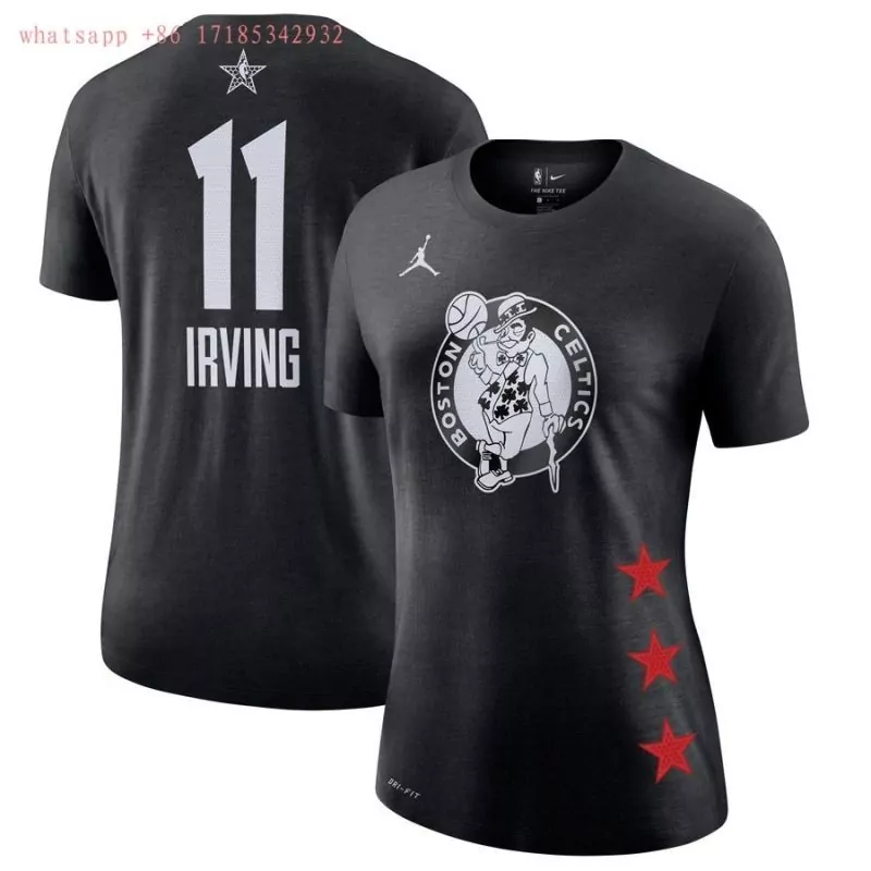 Kyrie Irving 11 Boston Celtics Jersey Black Star Men T-shirt White Red All