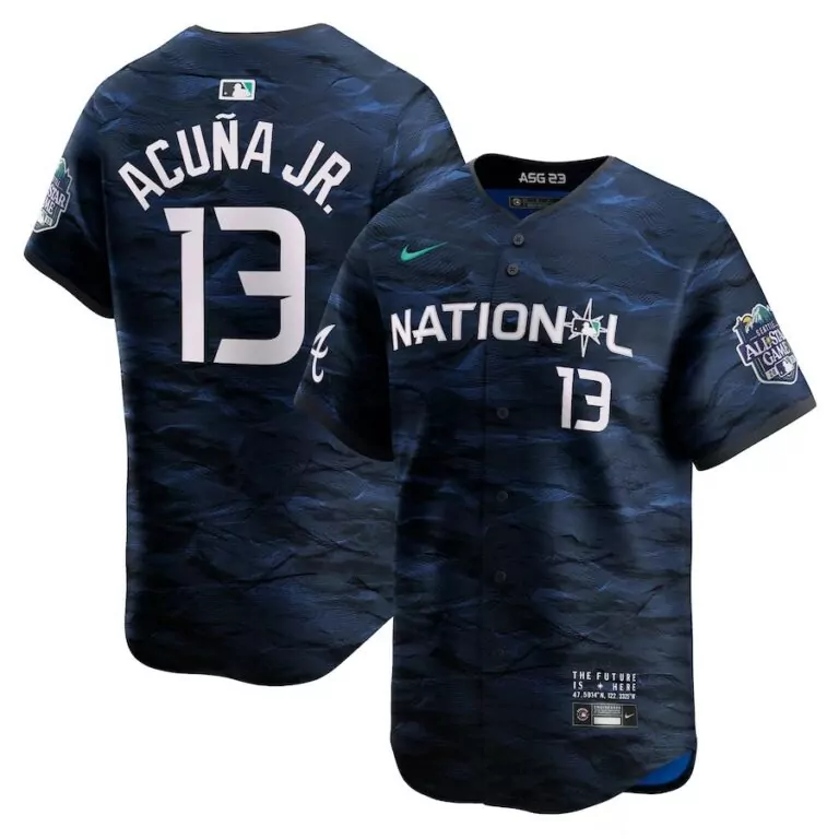 Acuna Jr. 13 National Jersey Navy All-star Game 2023 Men White All Limited