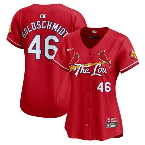 Paul Goldschmidt 46 Jersey Red St. Louis Cardinals Men White Navy