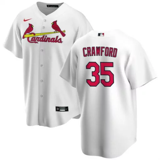 Brandon Crawford 35 Jersey White St. Louis Cardinals Men Red Cool Base Stitched
