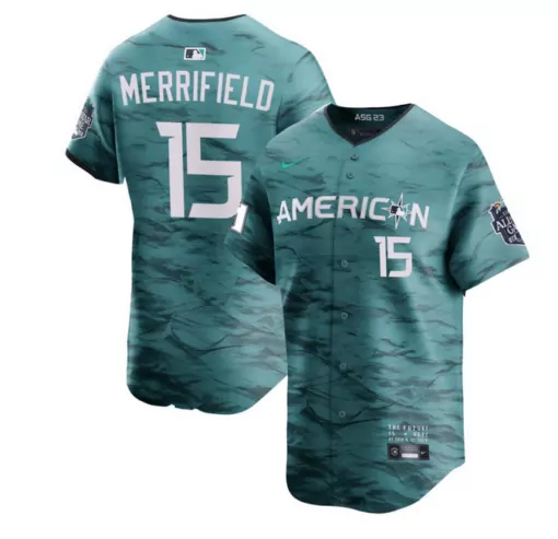 Whit Merrifield 15 Jersey Teal 2023 All-star Game American League Asg 23 Men Custom Design