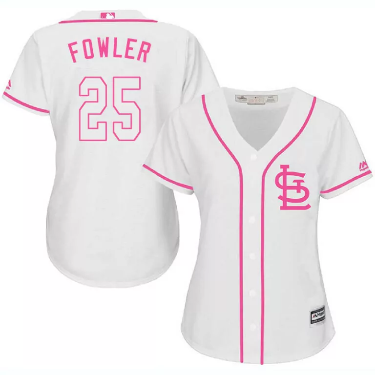 Dexter Fowler 25 Jersey White St. Louis Cardinals Women Pink Cool Base