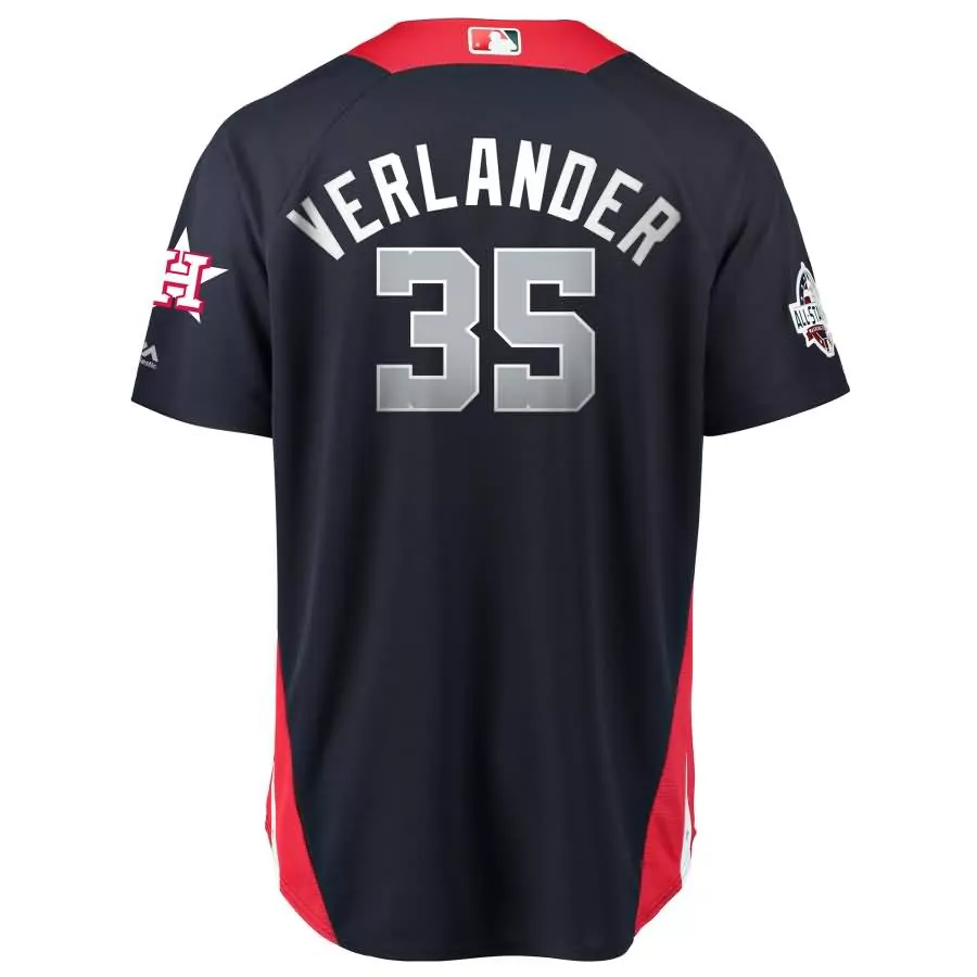 Justin Verlander 35 Jersey Navy Houston Astros All-star Game Men Red All Home
