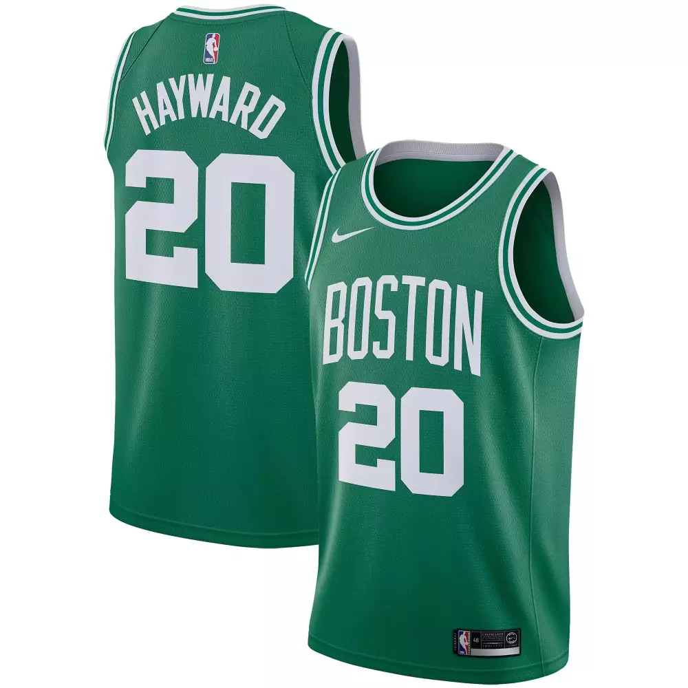 Gordon Hayward 20 Boston Jersey Green Men White Icon