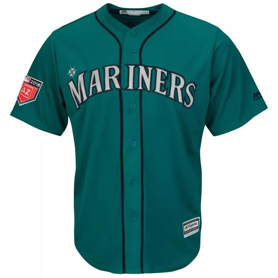 Vaughn Aqua Seattle Mariners Jersey Teal 2018 Az Men Navy White Cool Base