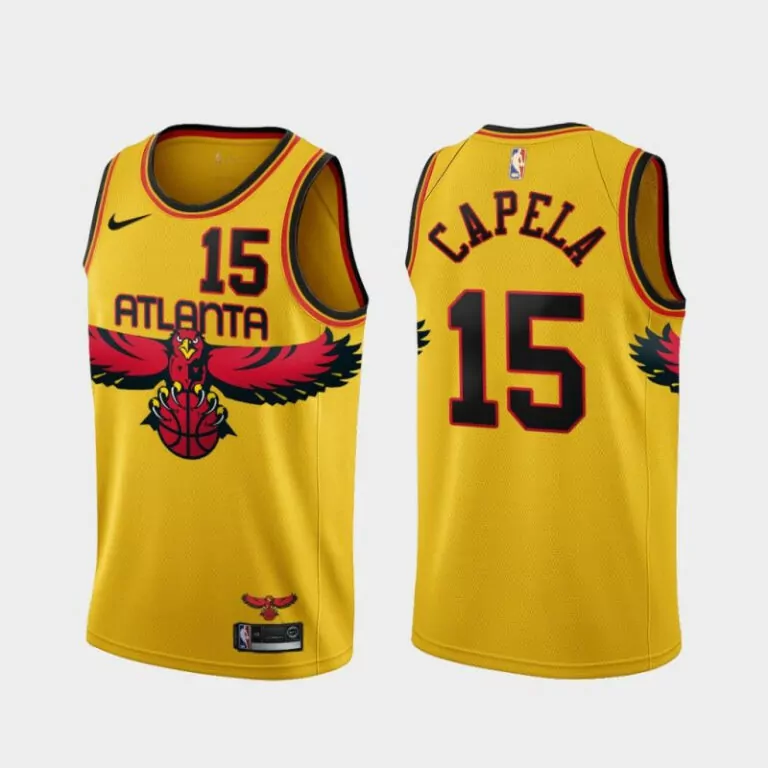 Clint Capela 15 Atlanta Hawks Jersey Yellow Native American Heritage Month Men Association