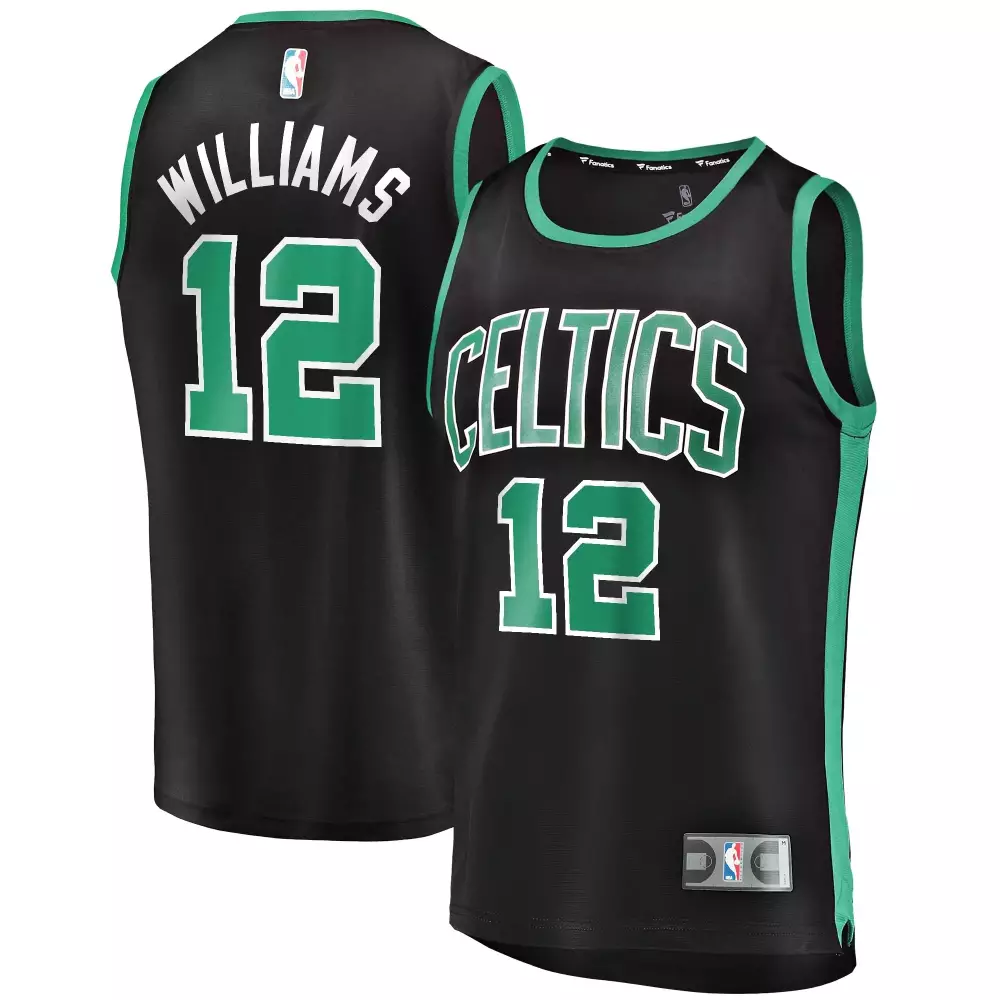 Grant Williams 12 Celtics Jersey Black Men Replica Green