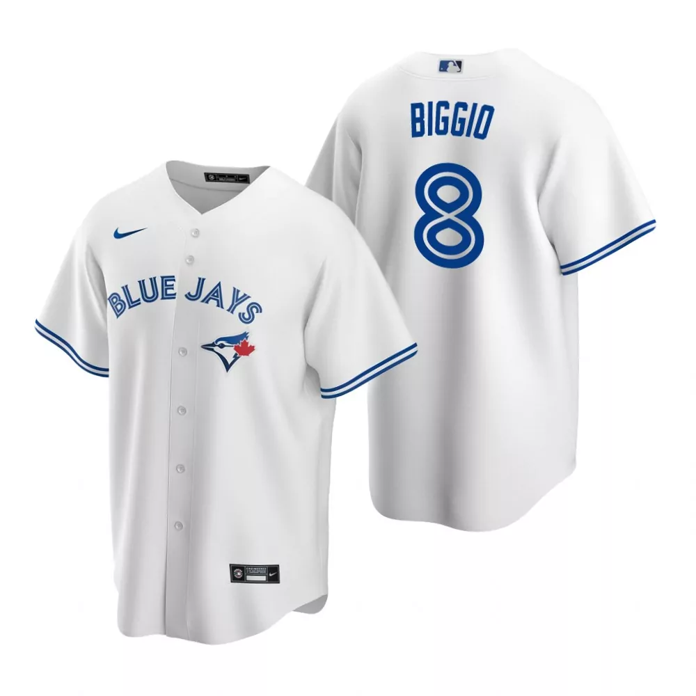 Craig Biggio 8 Blue Jays Jersey White Men Home