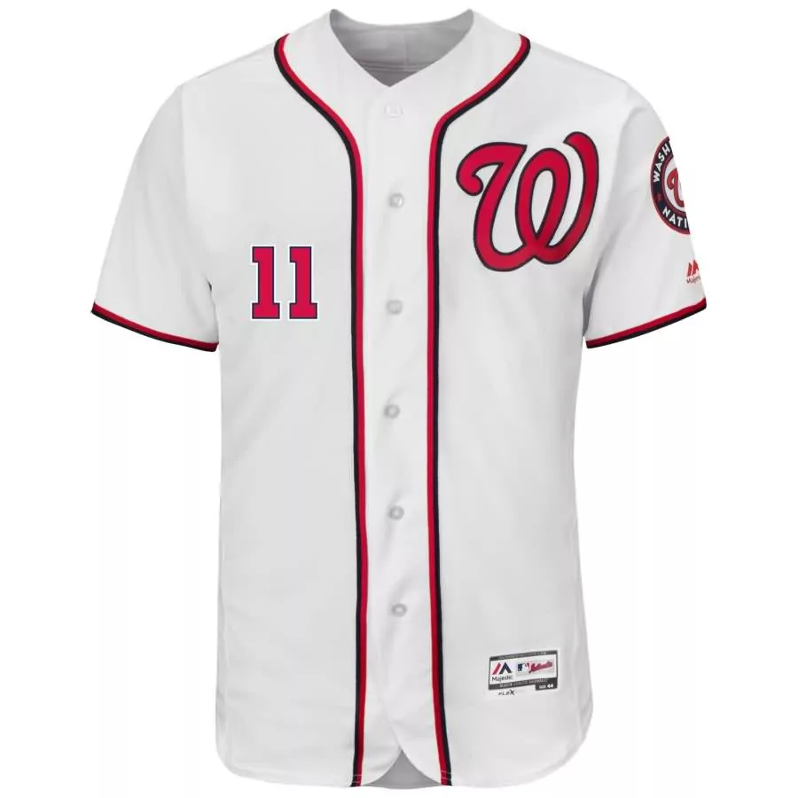Ryan Zimmerman 11 Jersey White Washington Nationals Men Button-down Red Navy Home