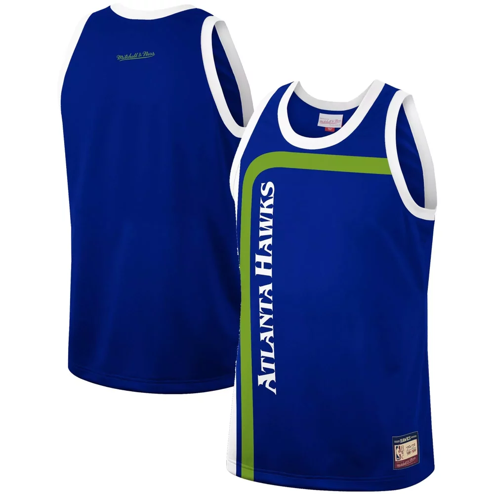 Golden Gift Atlanta Hawks Jersey Royal Blue Men Custom Design Green White Hardwood