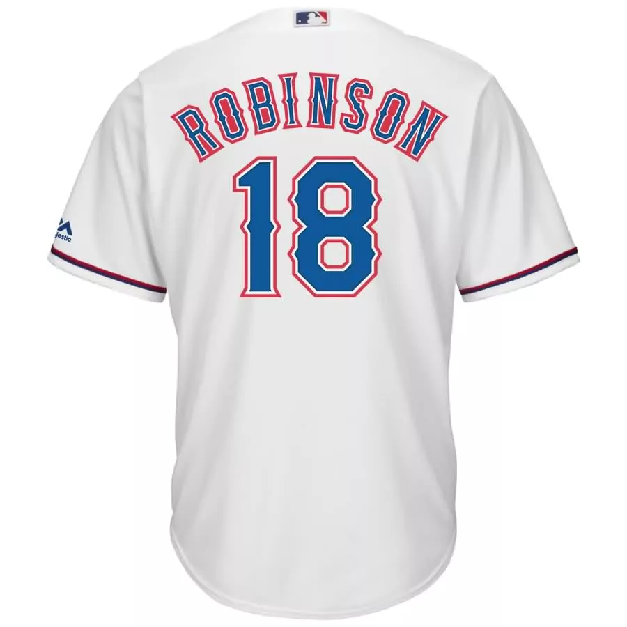 Jackie Robinson 18 Texas Rangers Jersey White Men Replica Blue Red Home Cool Base