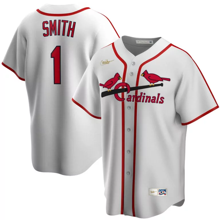 Ozzie Smith 1 Cardinals Jersey White Red Home Cooperstown Collection