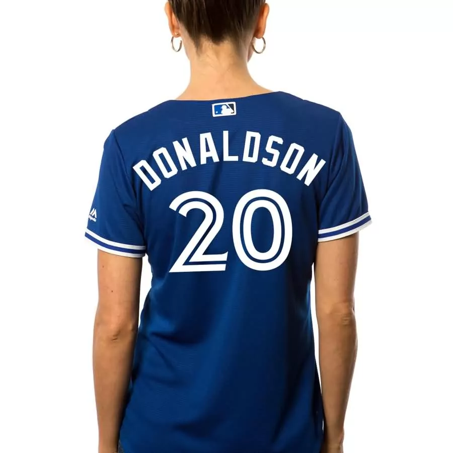 Josh Donaldson 20 Jersey Blue Toronto Jays Women Replica White Cool Base