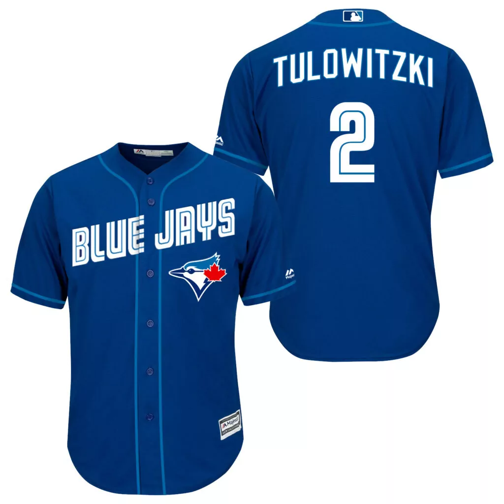 Troy Tulowitzki 2 Blue Jays Jersey Royal Men White Red Cool Base