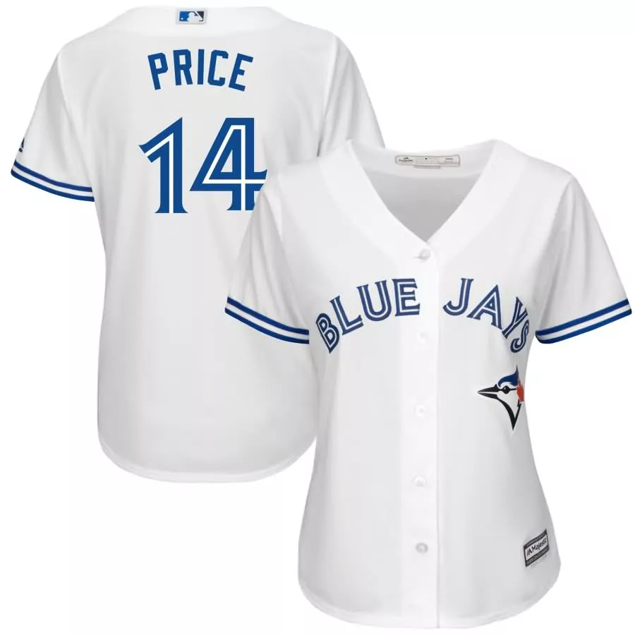 David Price 14 Toronto Blue Jays Jersey White Women Official Cool Base