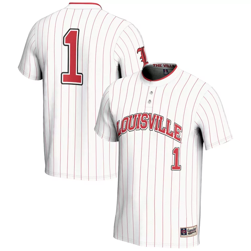 Louisville 1 Cardinals Jersey White Men Red Gameday Unisex