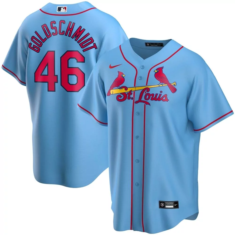 Paul Goldschmidt 46 Jersey Light Blue St. Louis Cardinals Men Red Alternate