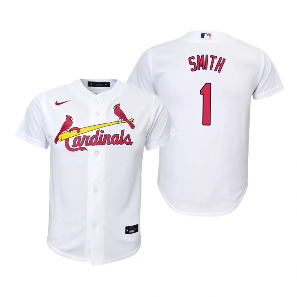 Ozzie Smith 1 Cardinals Jersey White Red Yellow Home