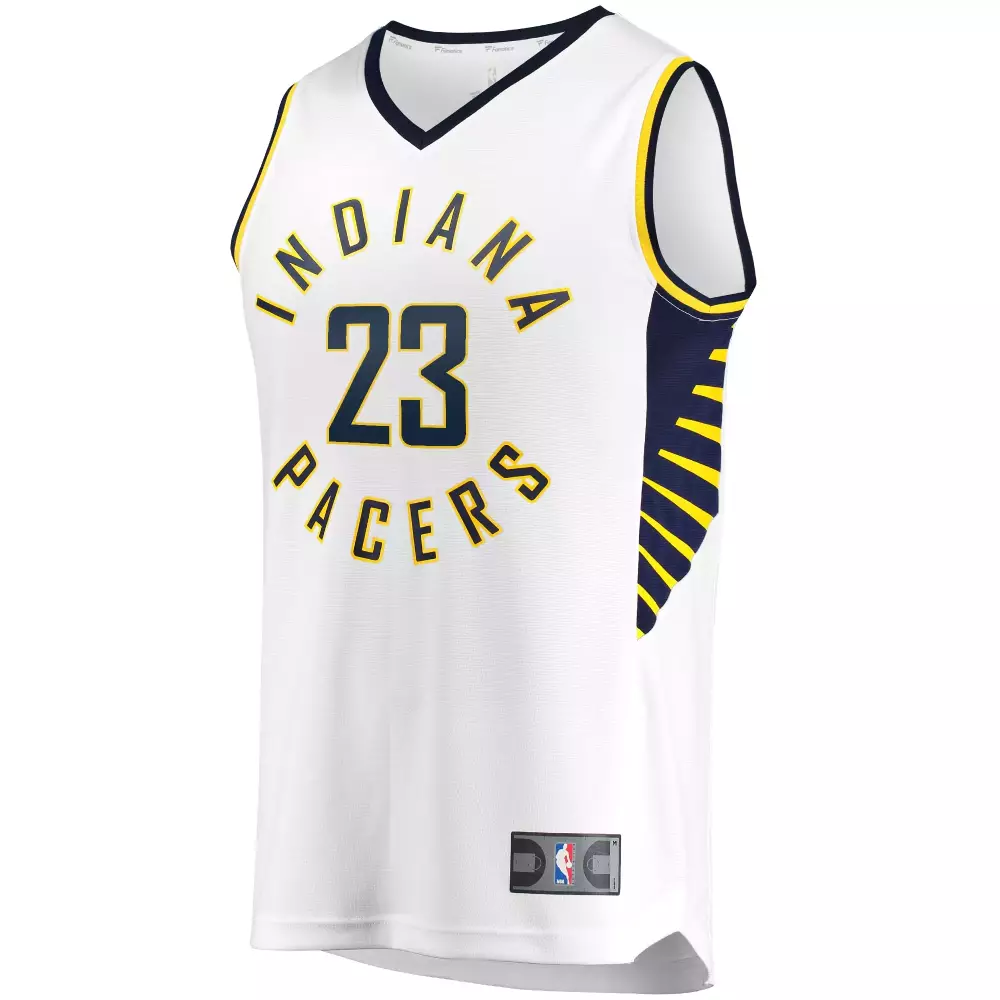 Tyrese Haliburton 23 Jersey White Indiana Pacers Men Navy Yellow