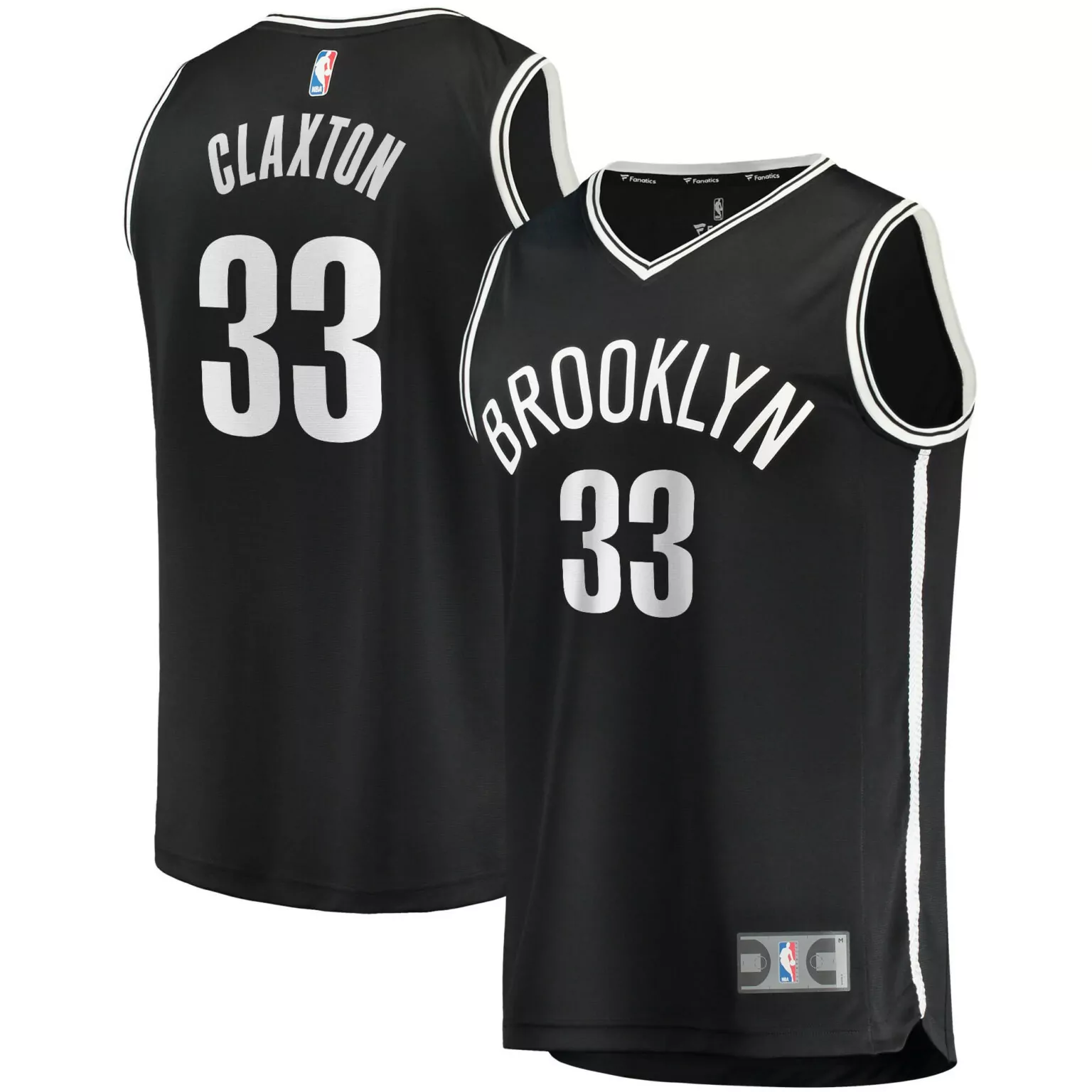 Nicolas Claxton 33 Brooklyn Nets Jersey Black Men Authentic White Icon
