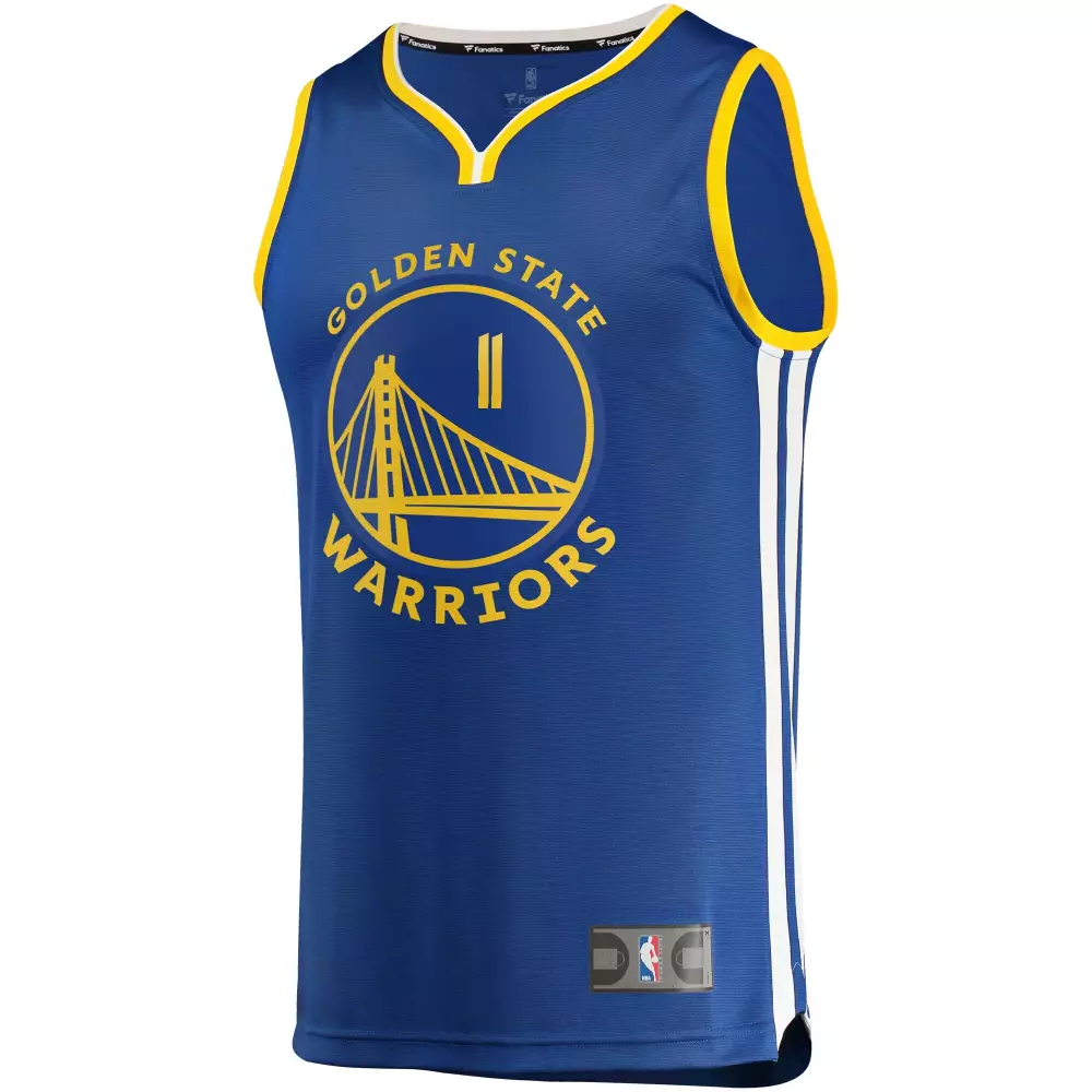 Jordan Poole 11 Jersey Royal Blue Golden State Warriors Men Yellow White Icon