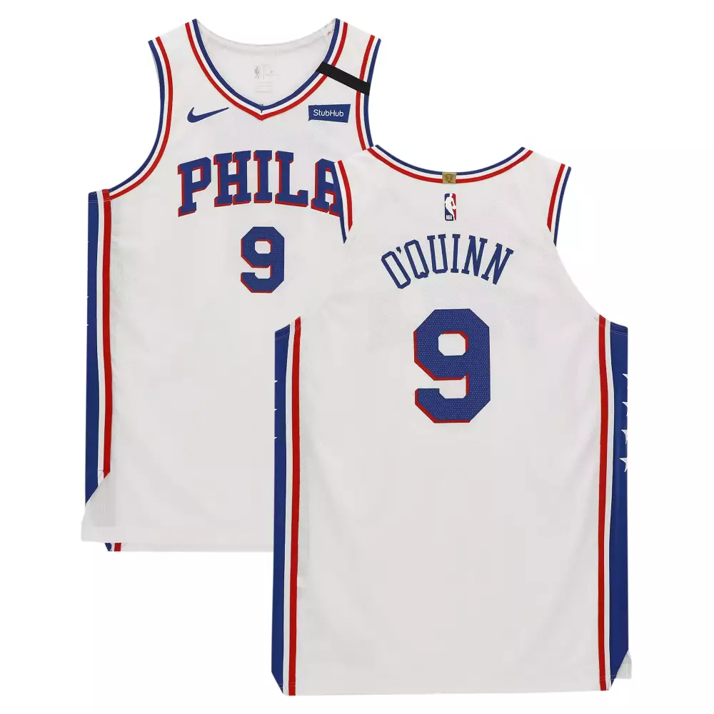 Kyle Oquinn 9 Philadelphia 76ERS Jersey White Stubhub Men Blue Red Game