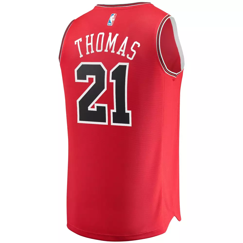 Cam Thomas 21 Chicago Bulls Jersey Red Men Black White Replica Icon