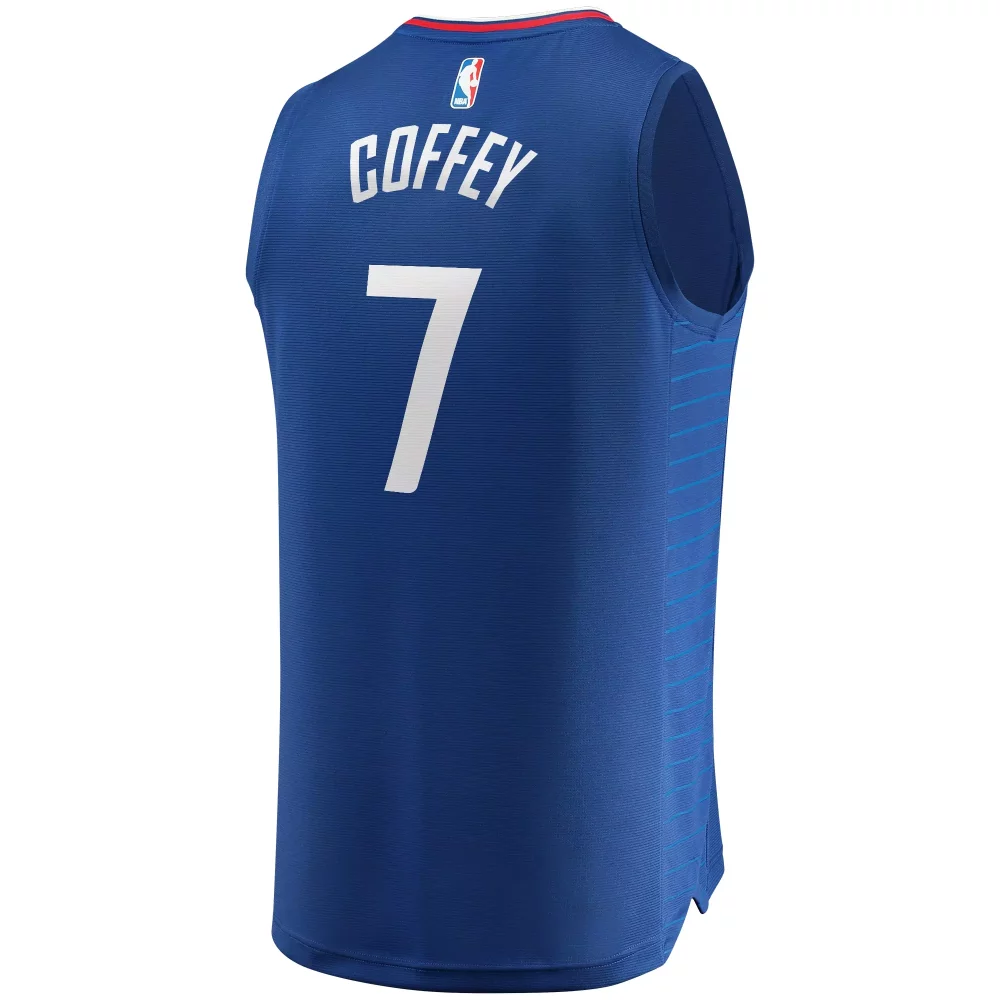 Amir Coffey 7 Jersey Blue Los Angeles Clippers Men NBA White Red Icon