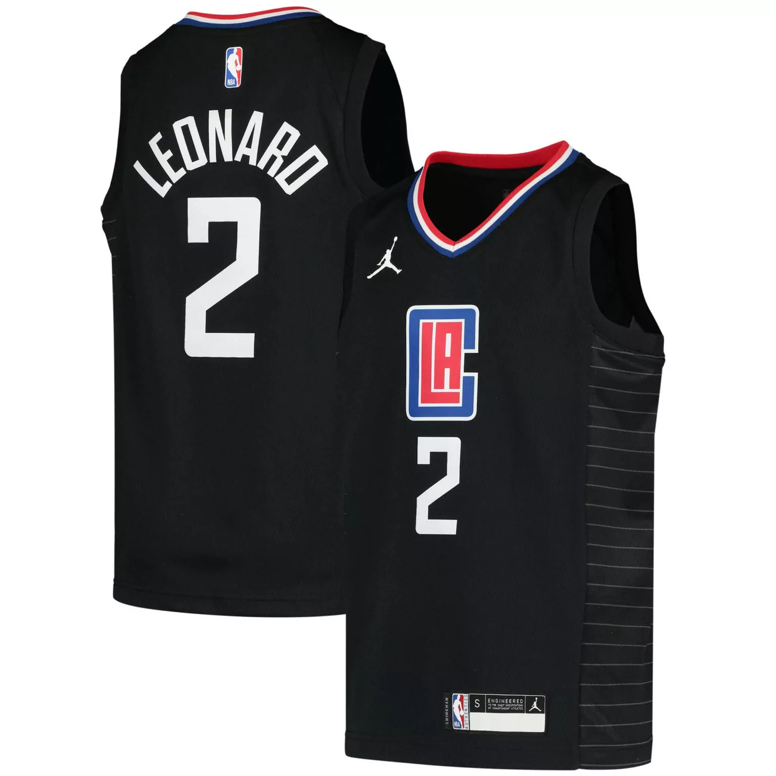 Kawhi Leonard 2 LA Clippers Jersey Black Men Replica Red Blue White