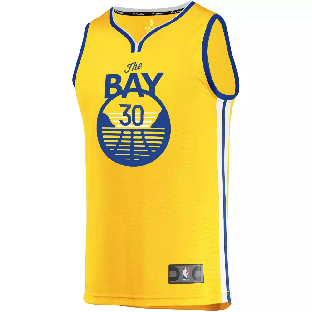Stephen Curry 30 Jersey Yellow Golden State Warriors Men Blue White