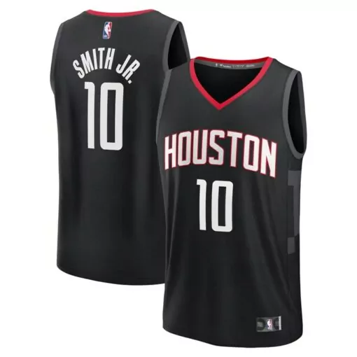 Jabari Smith Jr. 10 Jersey Black Houston Rockets Men Red White