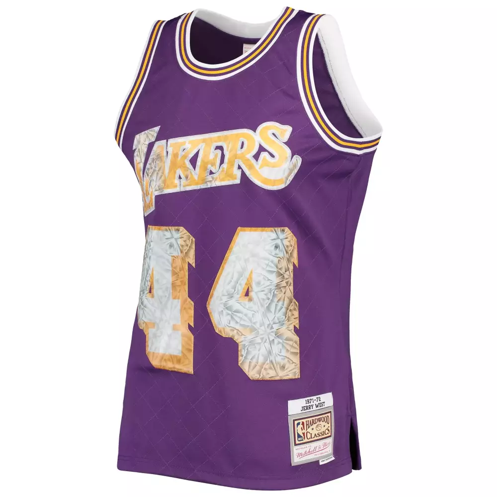 Jerry West 44 Los Angeles Lakers Jersey Purple Mitchell & Ness Hardwood Classics
